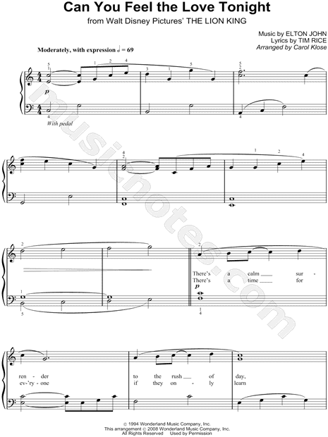 7 Classic Disney Songs Arranged For Easy Piano By The Lion King Sheet Music Collection Piano Vocal Print Play Sku Cl0004566
