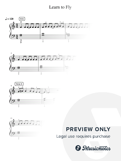 Learn to fly – Foo Fighters Sheet music for Piano (Solo)