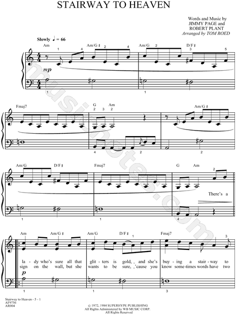 Stairway To Heaven Chord Chart