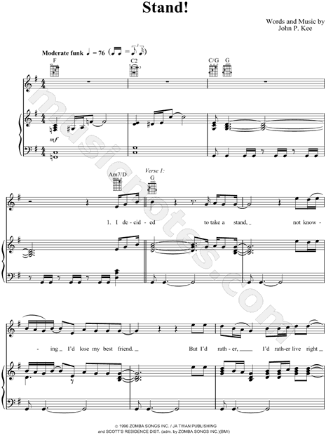 John P Kee Stand Sheet Music In G Major Download Print Sku Mn