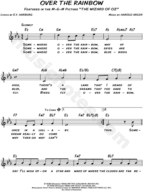 Over The Rainbow Chart