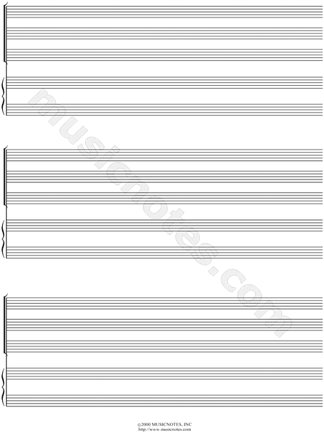 Mula ingeniero alfombra Musicnotes.com "Manuscript Paper for Piano + Trio (SAB) (Free Blank Sheet  Music)" Sheet Music in C Major - Download & Print - SKU: MN0038340