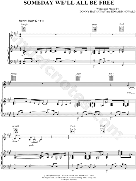 Print and download Someday We'll All Be Free sheet music by Alicia ...