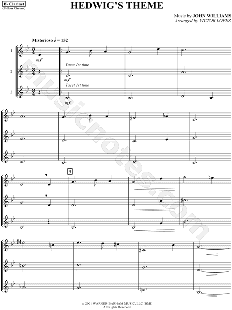 Hedwig's Theme sheet music from Harry Potter and the Sorcerer&#...