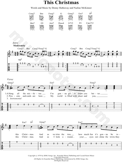 donny hathaway this christmas guitar tab in g major download print sku mn0048458 - This Christmas Chords donny hathaway this christmas guitar tab in g major download print sku mn0048458 - This Christmas Chords