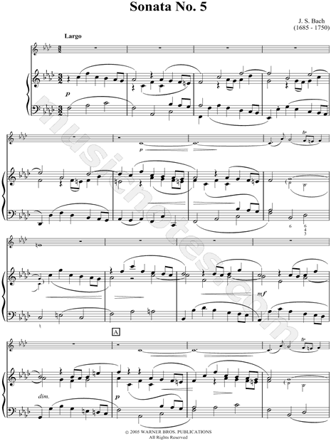 Sonata For Violin And Keyboard No. 5 In F Minor, BVW 1018