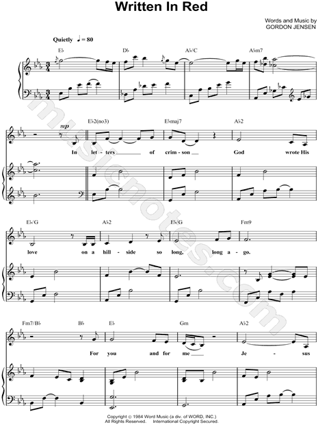 Janet Paschal Written In Red Sheet Music In Eb Major Transposable Download Print Sku Mn0050736