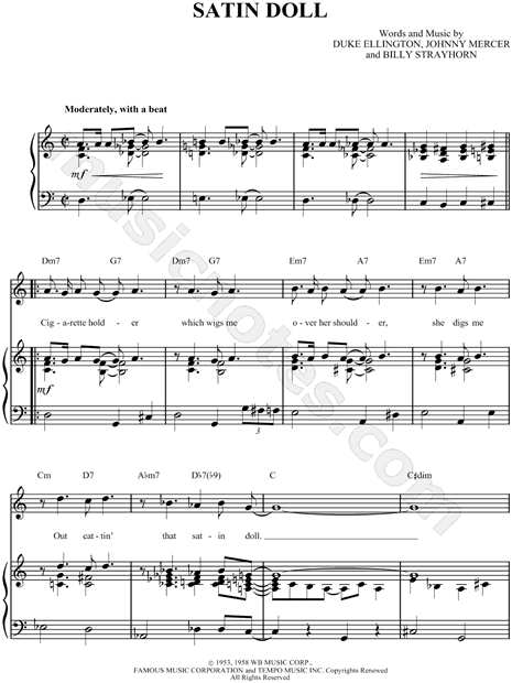 Satin Doll Chord Chart