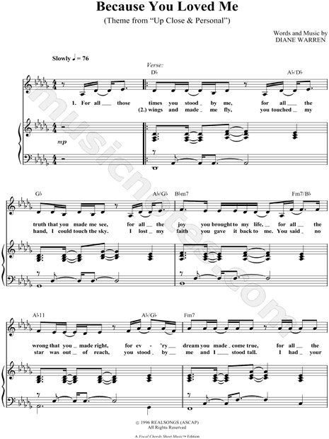 celine dion because you loved me video download English exercises: because you loved me.