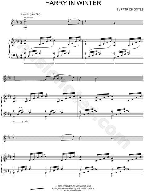 Harry in Winter - Piano Accompaniment (Strings)
