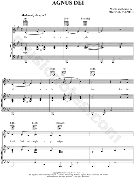 Agnus Dei Chord Chart