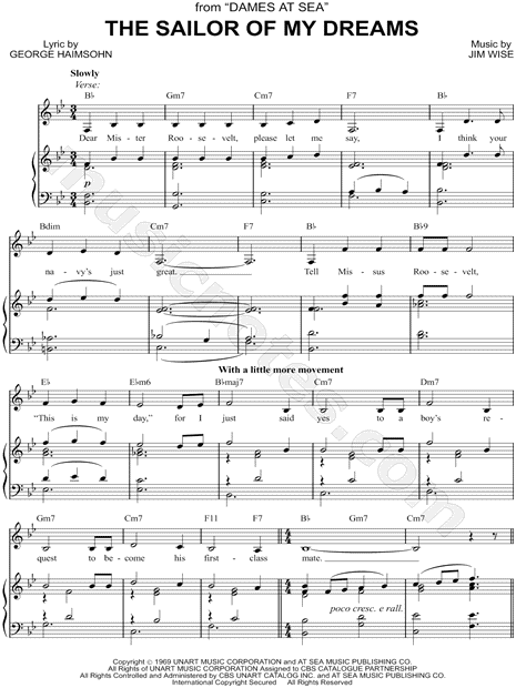 Print and download The Sailor of My Dreams sheet music by Bernadette Peters...