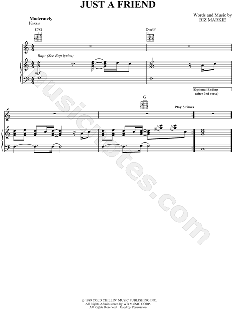 Biz Markie Just A Friend Sheet Music In C Major Download Print Sku Mn0060523 - eur friends piano sheet roblox Biz Markie Just A Friend Sheet Music In C Major Download Print Sku Mn0060523 - friends piano sheet roblox