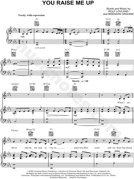 Josh Groban You Raise Me Up Sheet Music In Eb Major Transposable Download Print Sku Mn Josh Groban You Raise Me Up Sheet Music In Eb Major Transposable Download Print Sku Mn