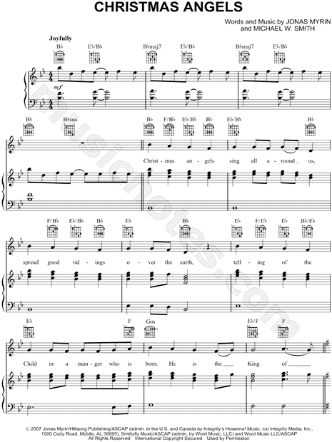 Michael W. Smith "Christmas Angels" Sheet Music in Bb Major (transposable) - Download & Print ...