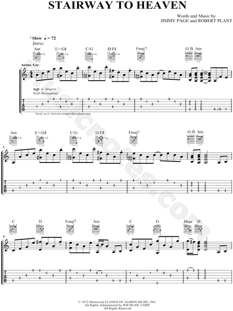 Stairway To Heaven Solo Tab