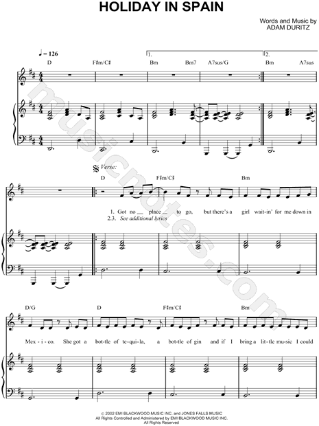 Spain Chord Chart