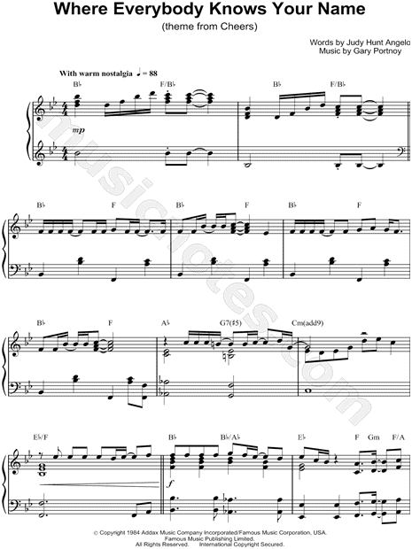 Instrumental Solo, and Piano/Chords in Bb Major. 
