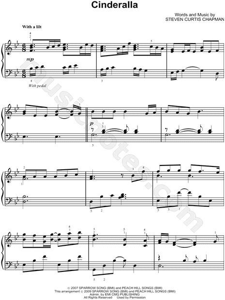 Steven Curtis Chapman Cinderella Sheet Music Piano Solo In Bb Major Download Print Sku Mn0071824