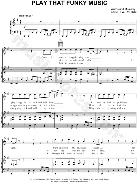 Sheet Music,Play That Funky Music,digital,download,sheetmusic,notation,musi...