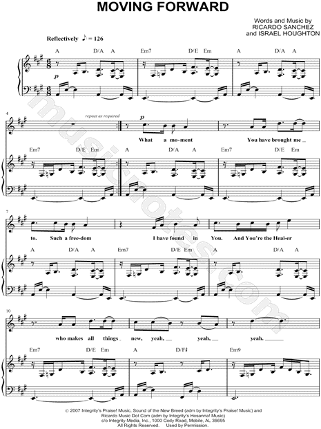 Moving Forward Chord Chart