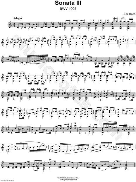 Sonata III, BWV 1005
