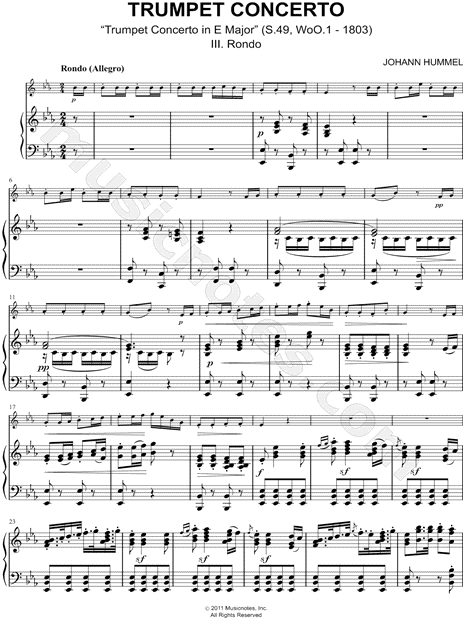 Trumpet Concerto: III. Rondo - Piano Accompaniment