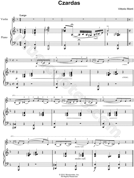 Czardas - Piano Accompaniment (Violin)