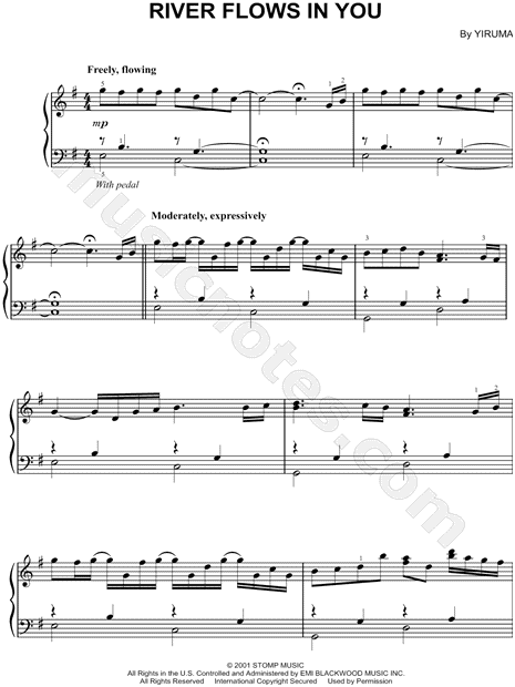 Yiruma River Flows In You Sheet Music Easy Piano Piano Solo In E Minor Transposable Download Print Sku Mn