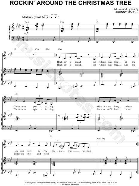 Rockin Around The Christmas Tree Chord Chart