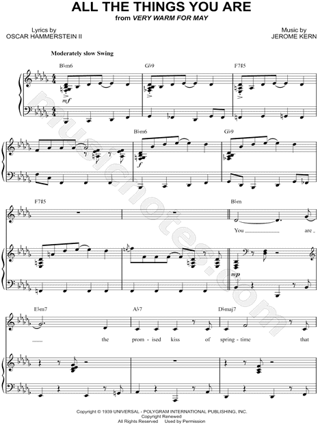 All The Things You Are Piano Pdf