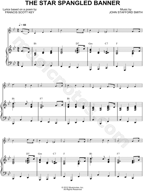 Print and download The Star-Spangled Banner - Piano Accompaniment sheet mus...