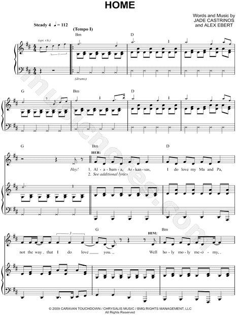 Edward Sharpe The Magnetic Zeros Home Sheet Music In B Minor Transposable Download Print Sku Mn0105307