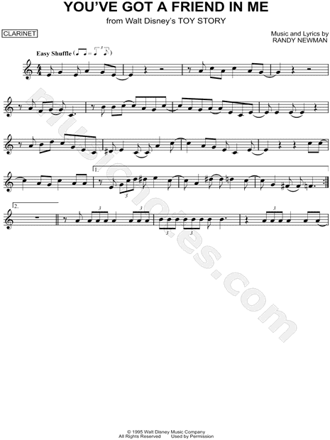 "You've Got a Friend In Me" from 'Toy Story' Sheet Music ...