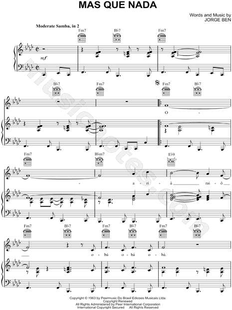 Mas Que Nada Satb Pdf Download