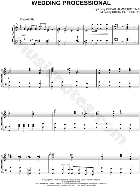 Wedding Processional From The Sound Of Music Sheet Music Piano Solo In C Major Download Print Sku Mn0107814,Tulip Trees In Australia