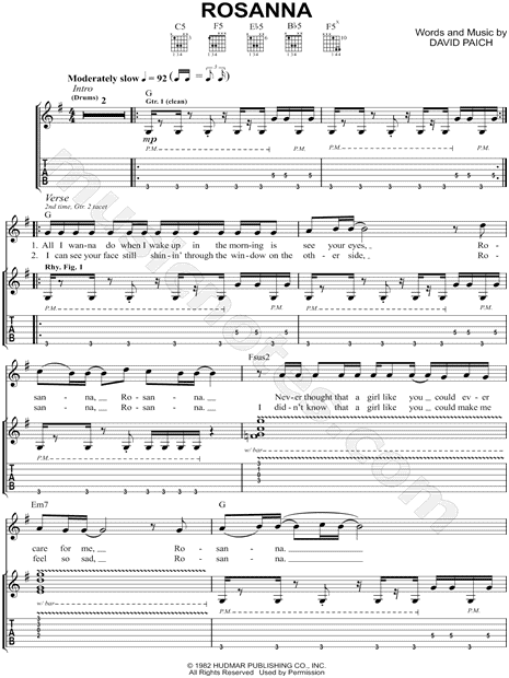 Toto Hold The Line Sheet Music Pdf