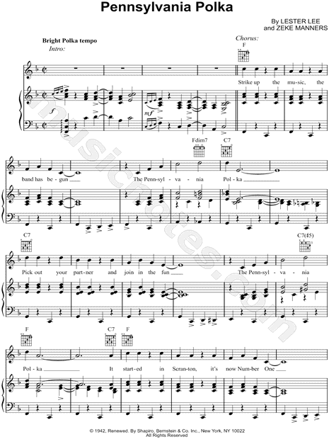 "Pennsylvania Polka" from 'Groundhog Day' Sheet Music in F Major