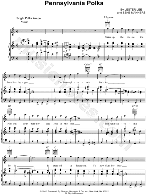 "Pennsylvania Polka" from 'Groundhog Day' Sheet Music in C Major