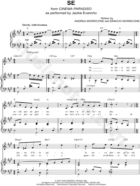 Gestionar Obediencia frío Jackie Evancho "Love Theme from Cinema Paradiso" Sheet Music in A Major (transposable) - Download & Print - SKU: MN0114405 Gestionar Obediencia frío Jackie Evancho "Love Theme from Cinema Paradiso" Sheet Music in A Major (transposable) - Download & Print - SKU: MN0114405