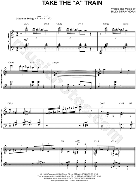 Duke Ellington Take The A Train Sheet Music Piano Solo In C Major Download Print Sku Mn Duke Ellington Take The A Train Sheet Music Piano Solo In C Major Download Print Sku Mn