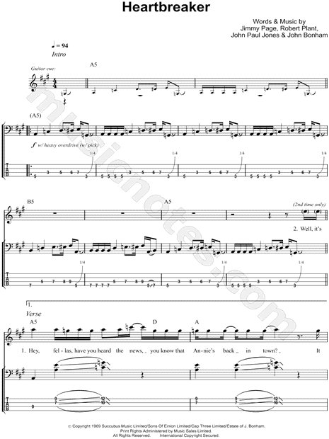 tangerine led zeppelin trumpet sheet music