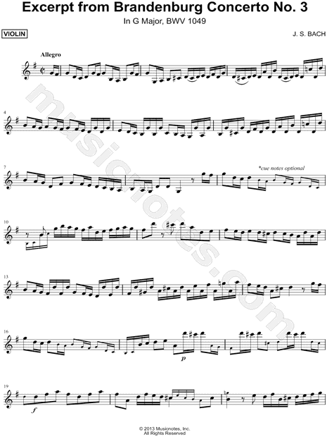 Brandenburg Concerto No. 3 (Excerpt)
