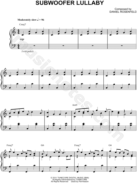 Ulv i fåretøj Cafe koncept Subwoofer Lullaby" from 'Minecraft' Sheet Music (Piano Solo) in C Major -  Download & Print - SKU: MN0122674