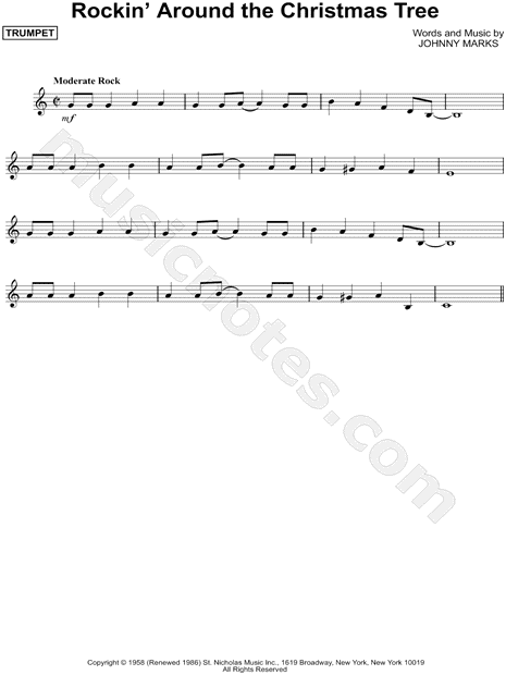 Brenda Lee "Rockin' Around the Christmas Tree" Sheet Music (Trumpet Solo) in C Major - Download ...