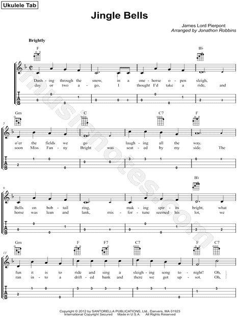 Traditional Bells" Ukulele Tab in Major - Download & Print - SKU: MN0124000