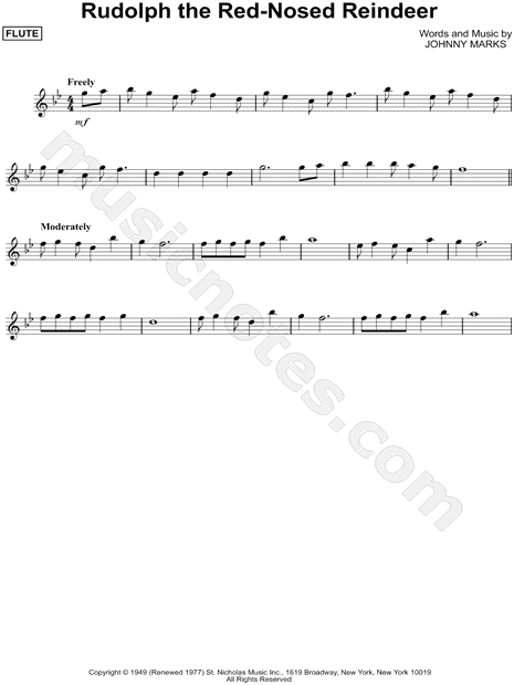 Johnny Marks Rudolph The Red Nosed Reindeer Sheet Music Johnny Marks Rudolph The Red Nosed Reindeer Sheet Music