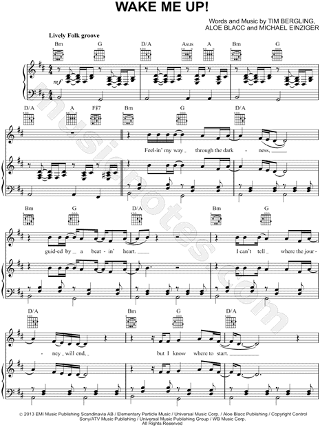 Sheet Music,Wake Me Up,digital,download,sheetmusic,notation,musicnotes.