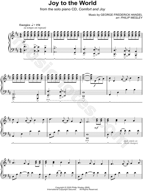 joy to the world piano solo pdf