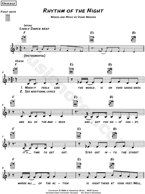Debarge Rhythm Of The Night Sheet Music Leadsheet In F Major Download Print Sku Mn0128740 It was released in november 1993 as the lead single from their debut album of the same name. usd